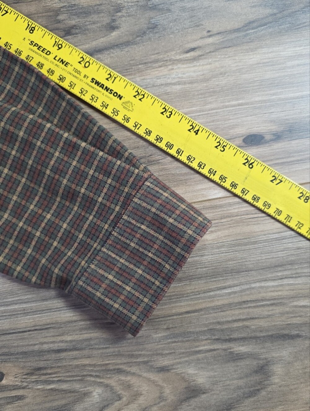 LL Bean Plaid Flannel Button Up Shirt Brown Green Mens Size L Long Sleeve Cotton - Picture 9 of 9